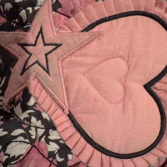 LoveShackFancy Black and Pink Floral Tote Bag - Picture 3 of 4